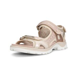 ECCO Offroad Sandal – Neutral Limestone Color with Rose Gold Accents Size 6-6.5